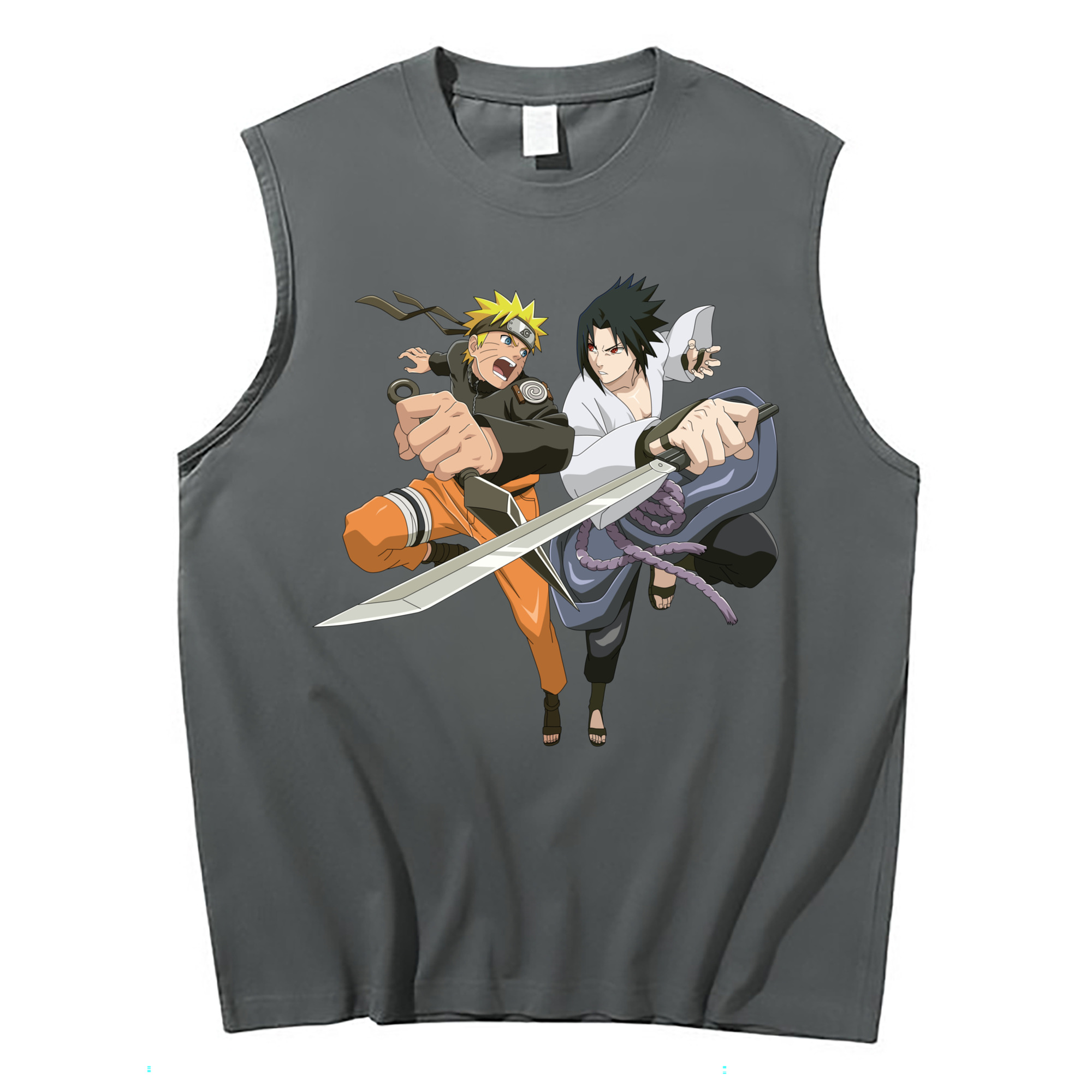 （画像用） NARUTO -ナルト- うずまき ナルト Uzumaki Naruto コットン100％タンクトップ（フロントプリント）